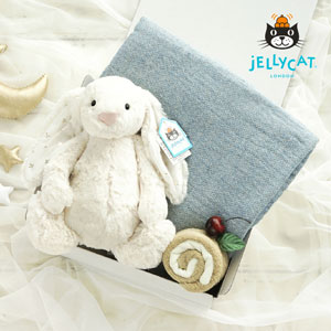 【jellycat ジェリーキャット】バシュフル トゥインクルバニー　お昼寝ギフトセット　送料無料