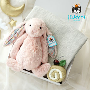 【jellycat ジェリーキャット】ブロッサム ブラッシュバニー　お昼寝ギフトセット　送料無料