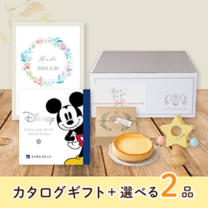 【出産祝いプレミアムセット】カタログギフト ディズニーセレクション HAPPY（4800円コース）＋選べる2品　送料無料