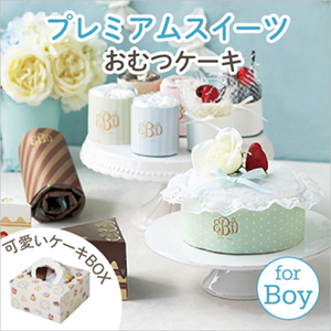 プレミアムスイーツ（おむつケーキ）for Boy　送料無料