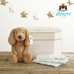 【3/31までの限定価格】【jellycat ジェリーキャット】バシュフル タフィーパピー M　おむつボックスセット