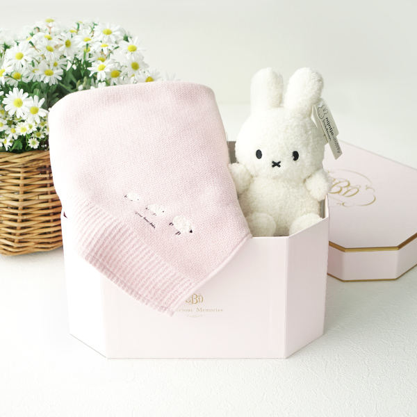 Miffy リサイクルテディ（クリーム）コットンワッフルケットとおむつボックスセット