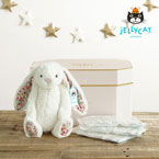 【3/31までの限定価格】【jellycat ジェリーキャット】ブロッサム クリームバニー M　おむつボックスセット