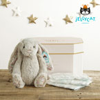 【jellycat ジェリーキャット】ブロッサム ベアベージュバニー M　おむつボックスセット