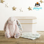 【jellycat ジェリーキャット】ブロッサム ブラッシュバニー M　おむつボックスセット