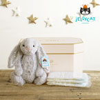 【3/31までの限定価格】【jellycat ジェリーキャット】バシュフル シマーバニー M　おむつボックスセット