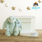 【3/31までの限定価格】【jellycat ジェリーキャット】バシュフル スパークレットバニー M　おむつボックスセット