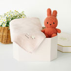 Miffy リサイクルテディ（テラコッタ）コットンワッフルケットとおむつボックスセット