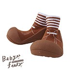 Babyfeet　フォーマルブラウン(トレーニングソックスシューズ)