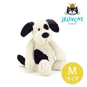 【jellycat ジェリーキャット】バシュフル ブラック＆クリームパピー M