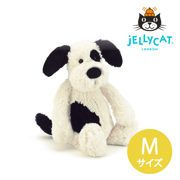 【jellycat ジェリーキャット】バシュフル ブラック＆クリームパピー M