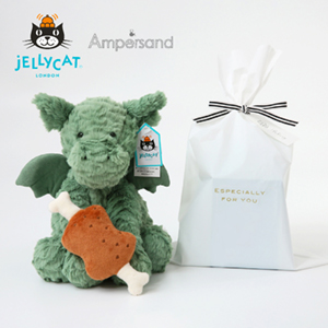 【jellycat ジェリーキャット】ファドルウードル ドラゴン M　もぐもぐラトルセット