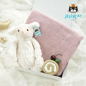 【jellycat ジェリーキャット】バシュフル ラム　お昼寝ギフトセット　送料無料