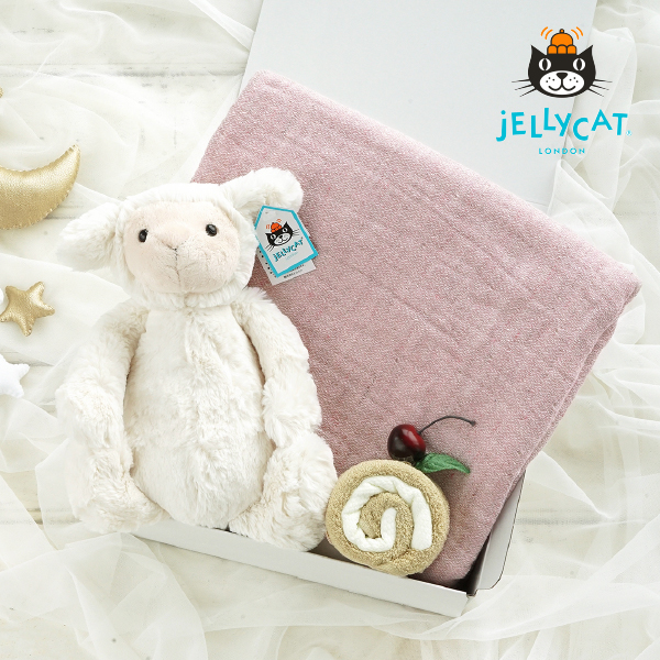 【5/8までの限定価格！】【jellycat ジェリーキャット】バシュフル ラム　お昼寝ギフトセット　送料無料