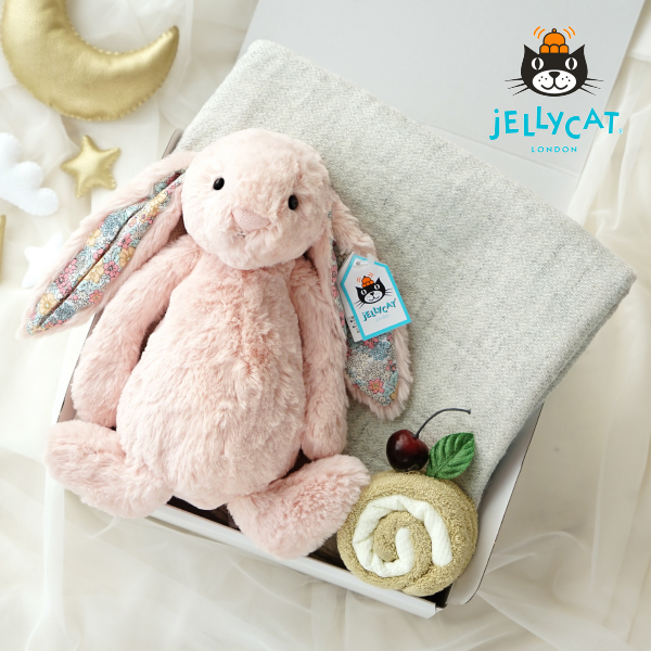 【5/8までの限定価格！】【jellycat ジェリーキャット】ブロッサム ブラッシュバニー　お昼寝ギフトセット　送料無料