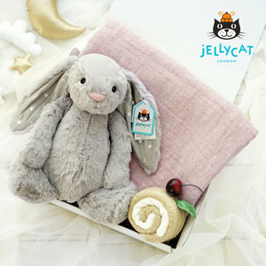 【jellycat ジェリーキャット】バシュフル シマーバニー　お昼寝ギフトセット　送料無料