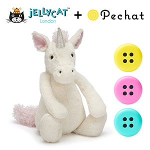 【jellycat ジェリーキャット】バシュフル ユニコーン M ペチャットセット
