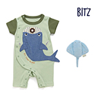 【BIT'Z】クジラマスコットロンパース・ラトルセット