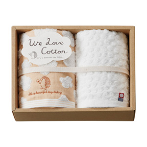 WE LOVE COTTON フェイスタオル2P