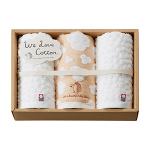 WE LOVE COTTON フェイスタオル3P