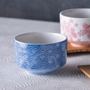 茶楽JAPAN　抹茶碗（青海波）木箱入