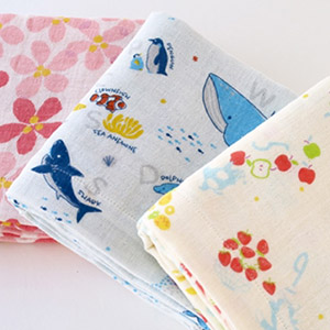 コットンガーゼのベビーケット オーシャン