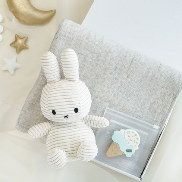 【Miffy Corduroy】ミッフィー お昼寝ギフトセット ホワイト