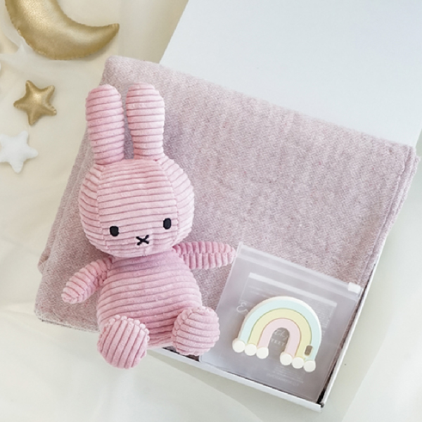 【5/8までの限定価格！】【Miffy Corduroy】ミッフィー お昼寝ギフトセット ライトピンク