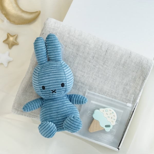 【5/8までの限定価格！】【Miffy Corduroy】ミッフィー お昼寝ギフトセット ブルー