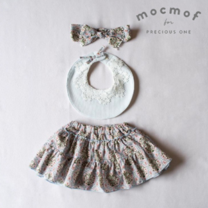 【mocmof モクモフ】女の子 おめかしギフトセット(レース サックス)