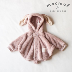 【mocmof モクモフ】ぬいぐるみ ケープ(ピンクバニー)