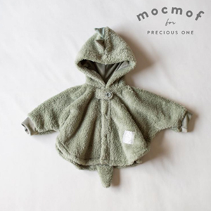 【mocmof モクモフ】ぬいぐるみ ケープ(グリーンドラゴン)
