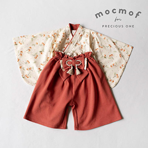 【mocmof モクモフ】着崩れしにいくセパレート袴セット（レッド）