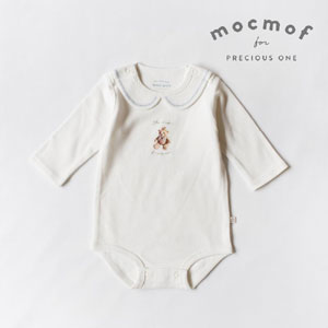 【mocmof モクモフ】ロイヤルベアロンパース（アイボリー）