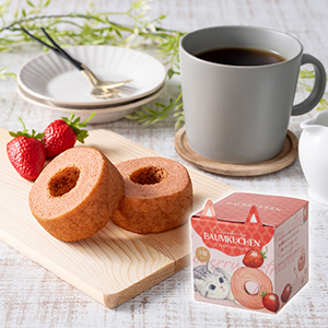 【送料無料】ベビーミャオ しっとりバームクーヘン 苺 3個【出産内祝い】