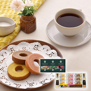 スターバックスコーヒー＆彩りミニバウムD【出産内祝い】