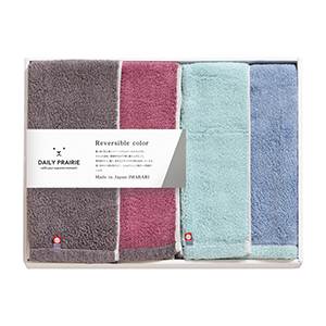 DAILYPRAIRIE リバーシブル ハーフバス1P･フェイスタオル1P【出産内祝い用】