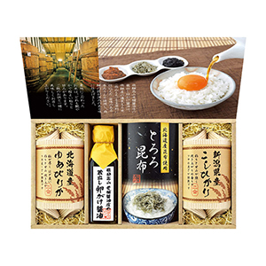 美食ファクトリー 蔵出し卵がけ醤油と美味しい米ギフト A【出産内祝い用】