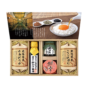 美食ファクトリー 蔵出し卵がけ醤油と美味しい米ギフト B【出産内祝い用】