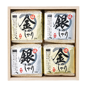 初代田蔵 木箱入り極金のしゃり･極銀のしゃり食べくらべギフトセット A【出産内祝い用】