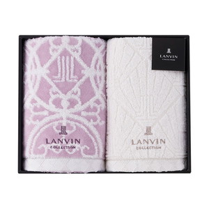 ランバン プルミエール フェイスタオル2P（パープル）【出産内祝い】