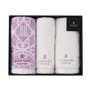 ランバン プルミエール フェイス2P・ウォッシュタオル1P（パープル）【出産内祝い】