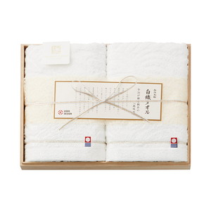 今治謹製 白織タオル 木箱入りフェイスタオル2P【出産内祝い】