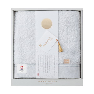 JAPAN MEIFU selection 楠橋紋織謹製 天の川 バスタオル（グレー）【出産内祝い】