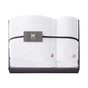 今治タオル HOTELIST バス1P・フェイスタオル1P（ホワイト）【出産内祝い】