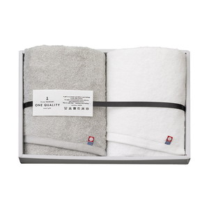 今治タオル ONE QUALITY フェイスタオル2P（シルバーグレー）【出産内祝い】