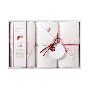 今治 わたいろ タオルギフト フェイスタオル3P（ピンク）【出産内祝い】