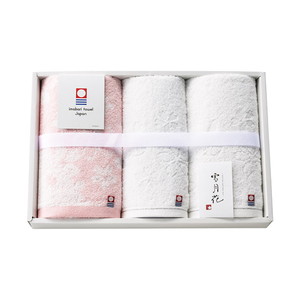 今治タオル 雪月花II フェイス2P・ウォッシュタオル1P【出産内祝い】