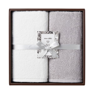 OUCHI TSUKAI スリムバスタオル2P（パールホワイト・シアーグレー）【出産内祝い】