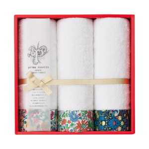 prima rosette using by LIBERTY FABRICS フェイスタオル3P（YGN）【出産内祝い】